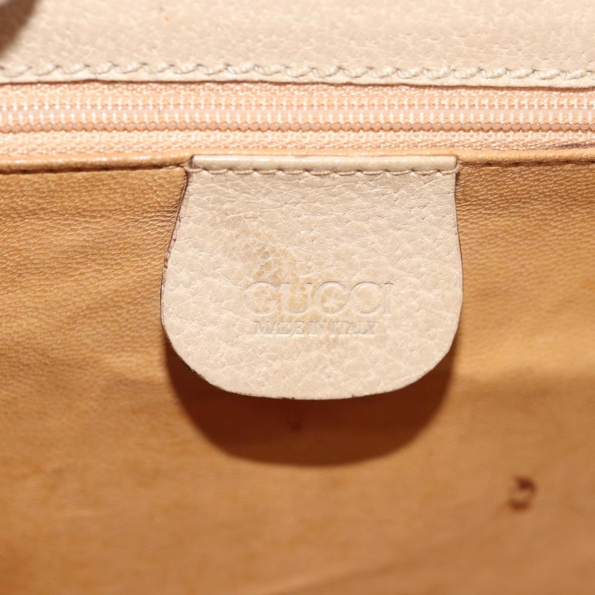 GUCCI Shoulder Bag Leather Beige  fm3502