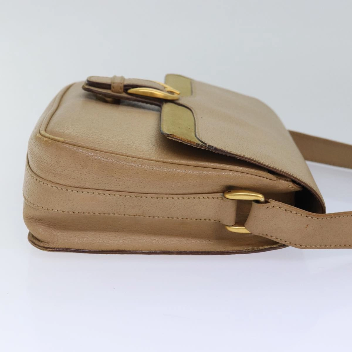 GUCCI Shoulder Bag Leather Beige  fm3502