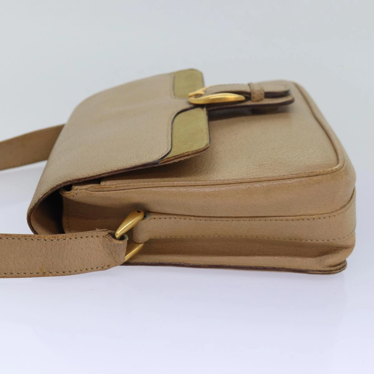 GUCCI Shoulder Bag Leather Beige  fm3502