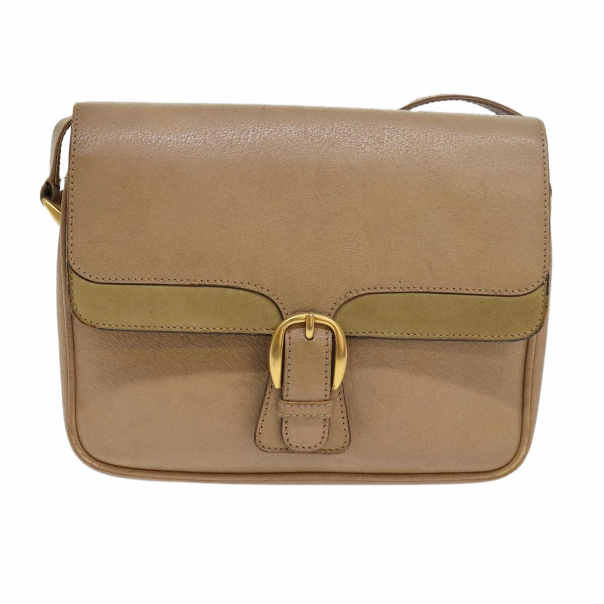 GUCCI Shoulder Bag Leather Beige  fm3502