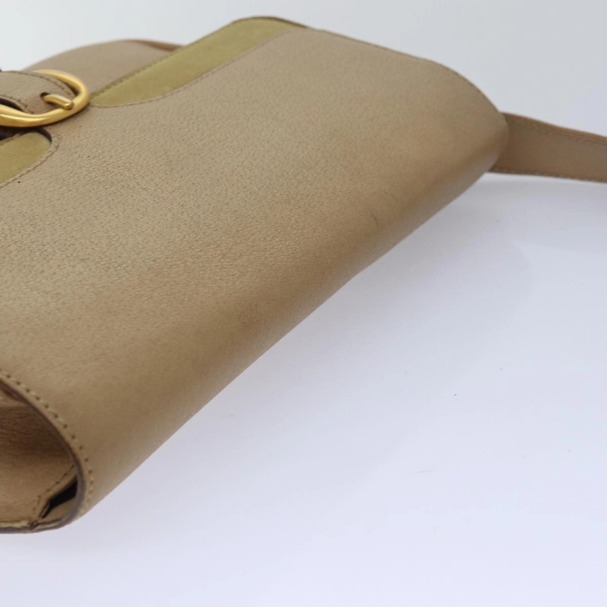 GUCCI Shoulder Bag Leather Beige  fm3502