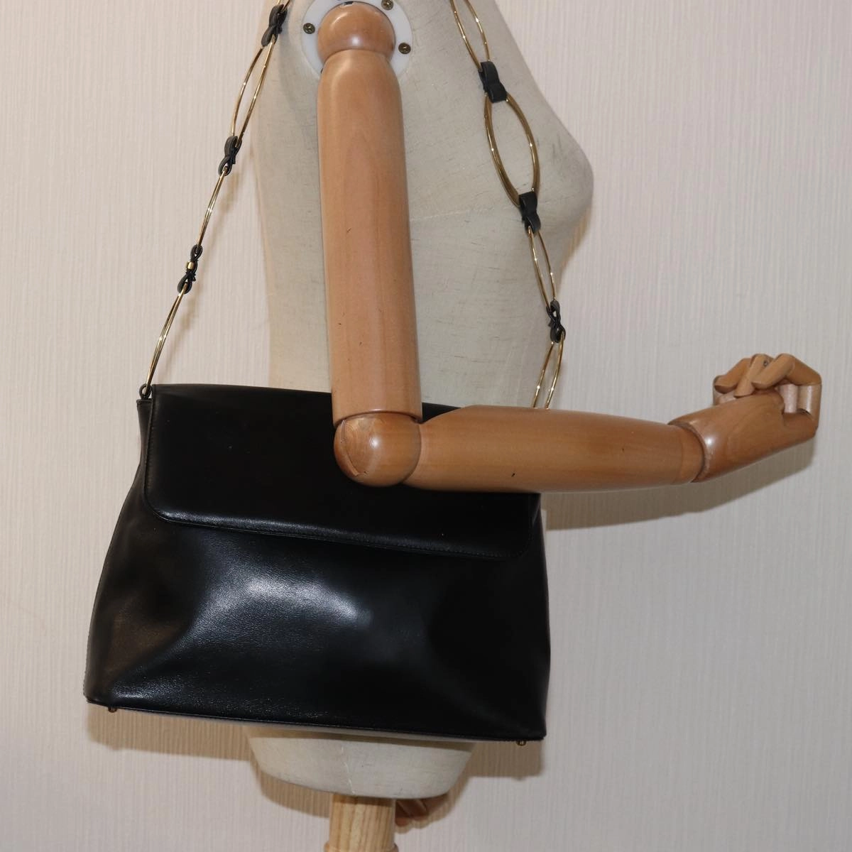 GUCCI Shoulder Bag Leather Black 001 3444 1804  bs15454