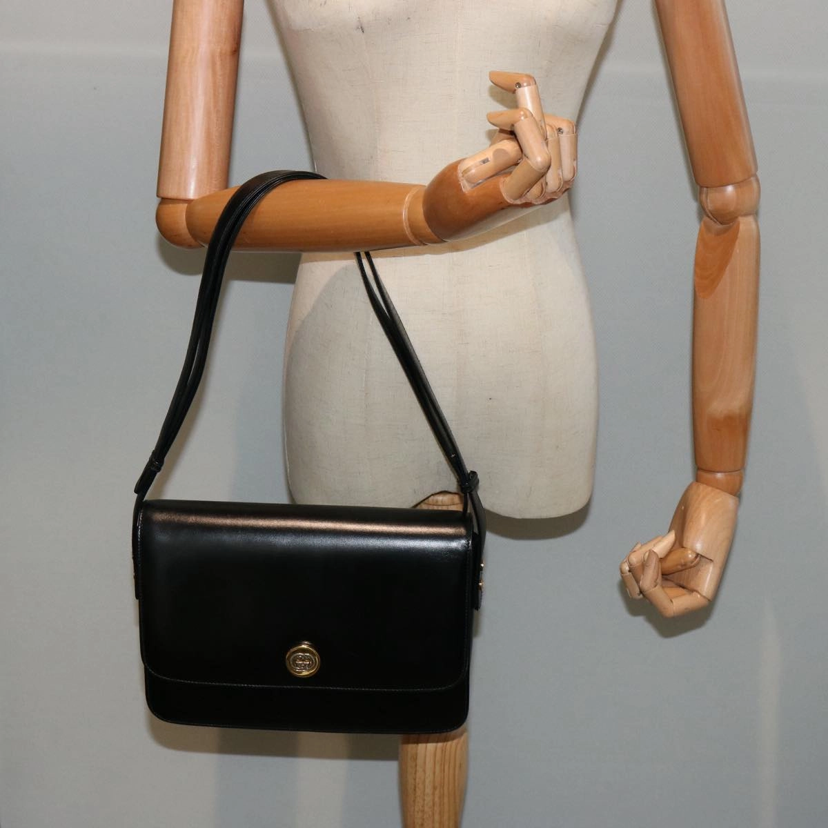 GUCCI Shoulder Bag Leather Black 001 406 0929  ep4190