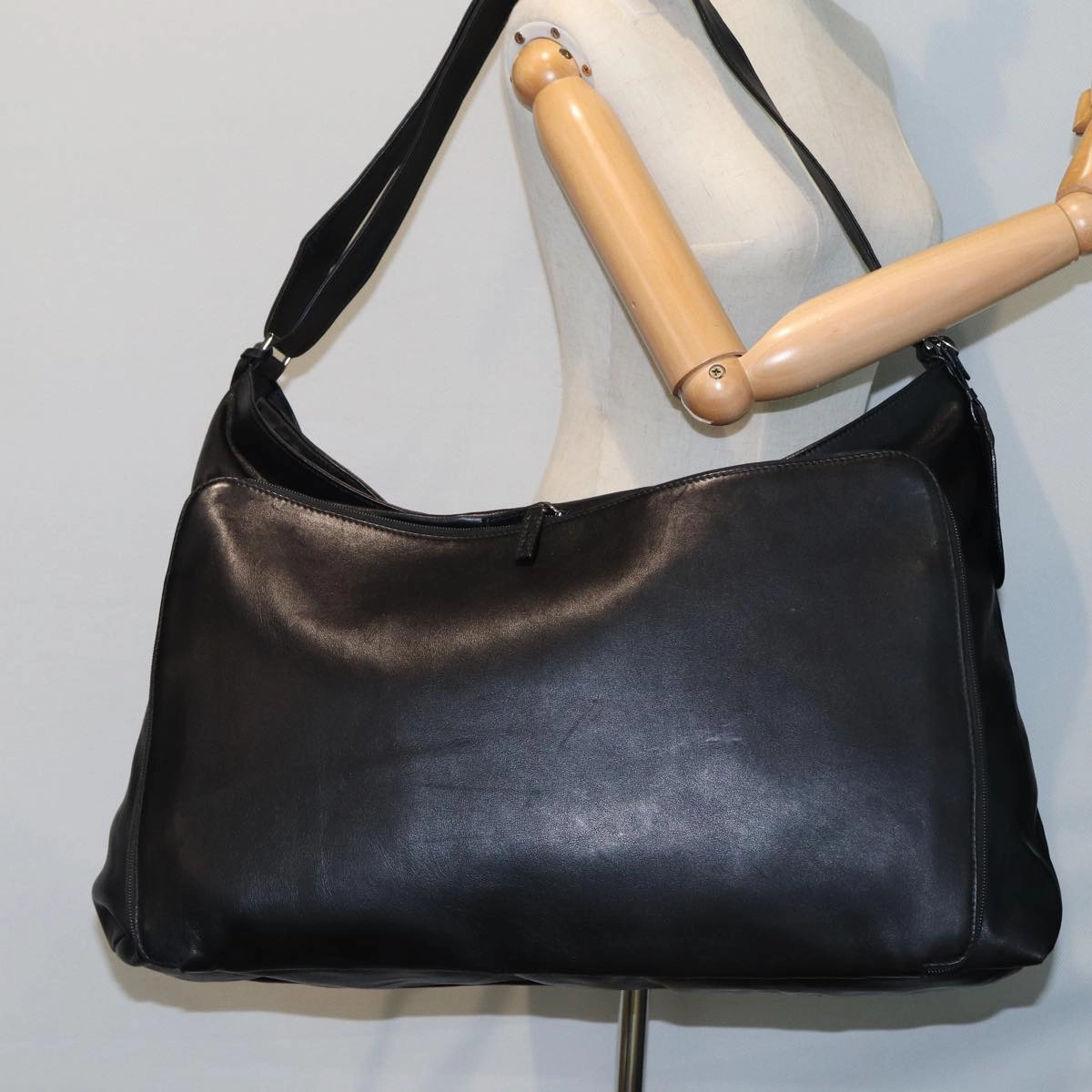 GUCCI Shoulder Bag Leather Black  fm3542