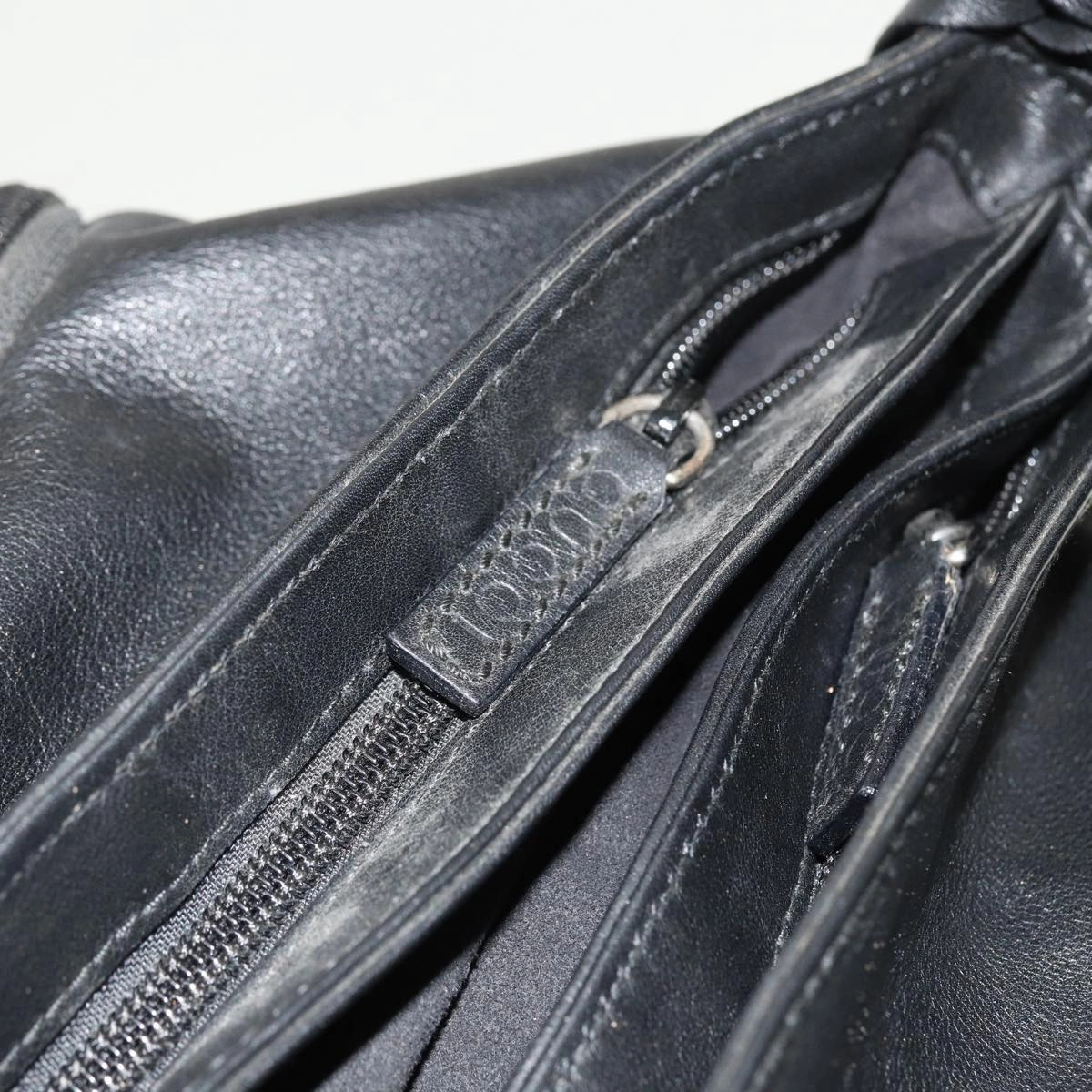 GUCCI Shoulder Bag Leather Black  fm3542