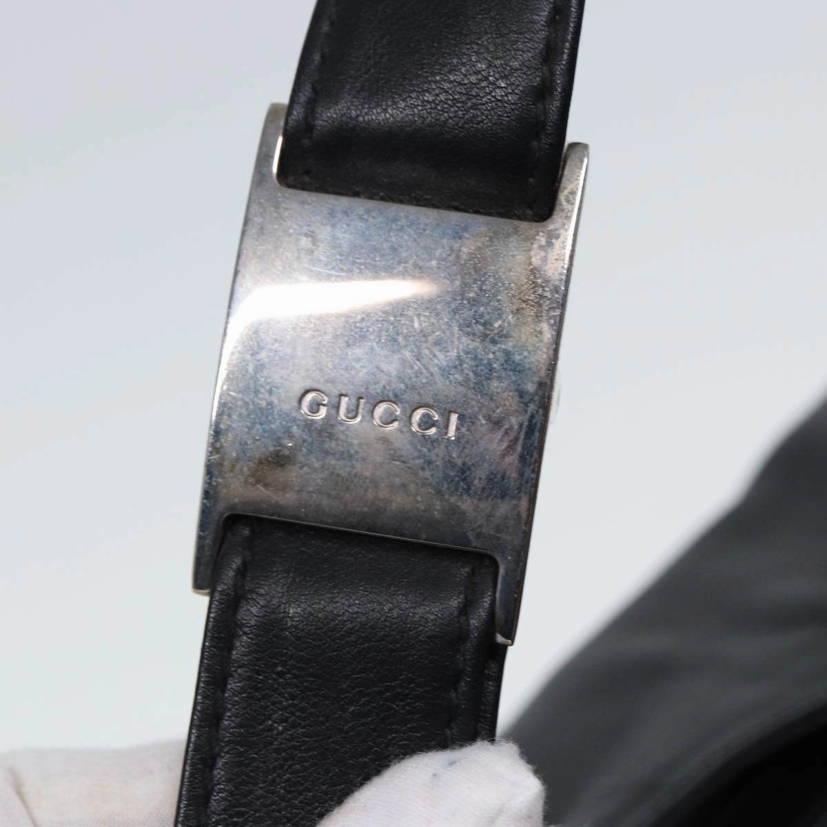 GUCCI Shoulder Bag Leather Black  fm3542