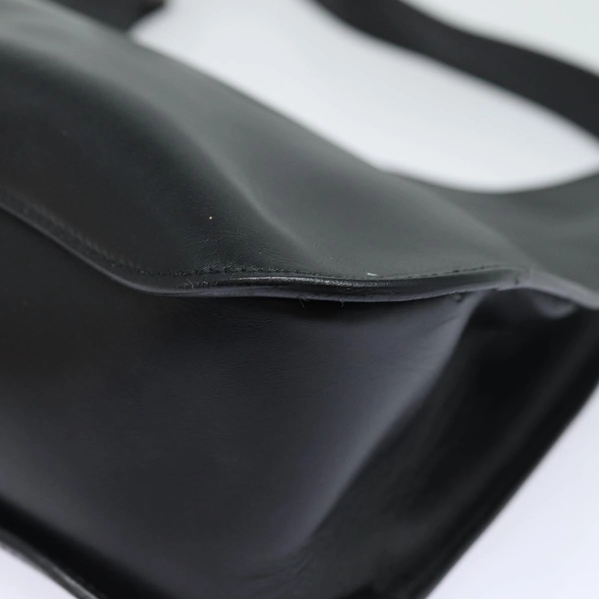GUCCI Shoulder Bag Leather Black Silver 001 3767  87073