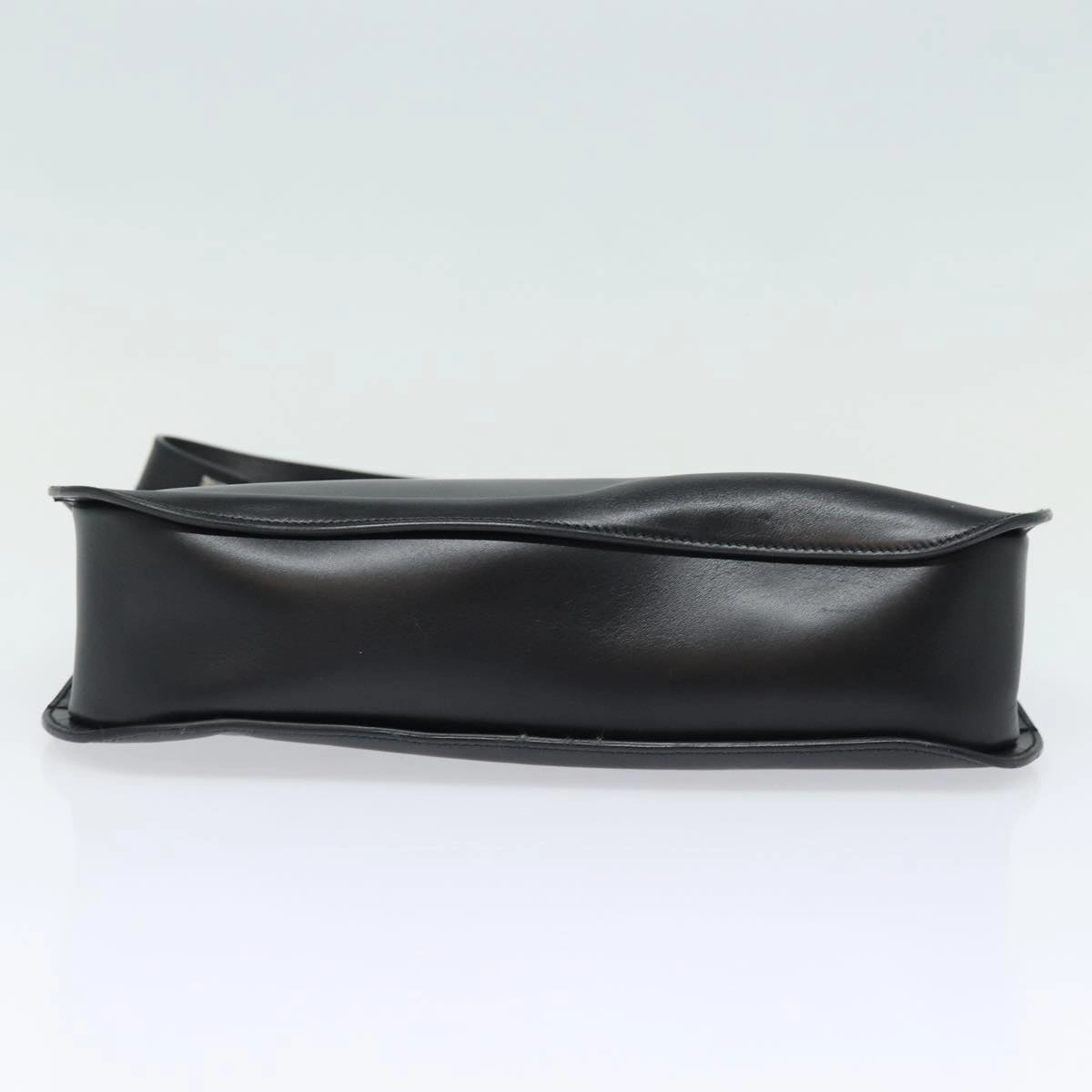 GUCCI Shoulder Bag Leather Black Silver 001 3767  87073