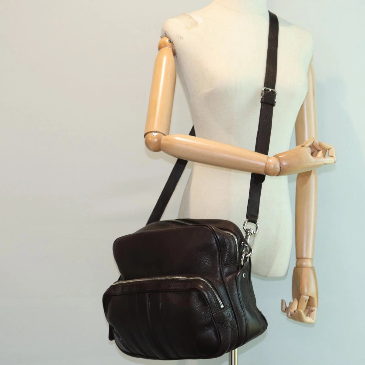 GUCCI Shoulder Bag Leather Brown 232599  bs16406