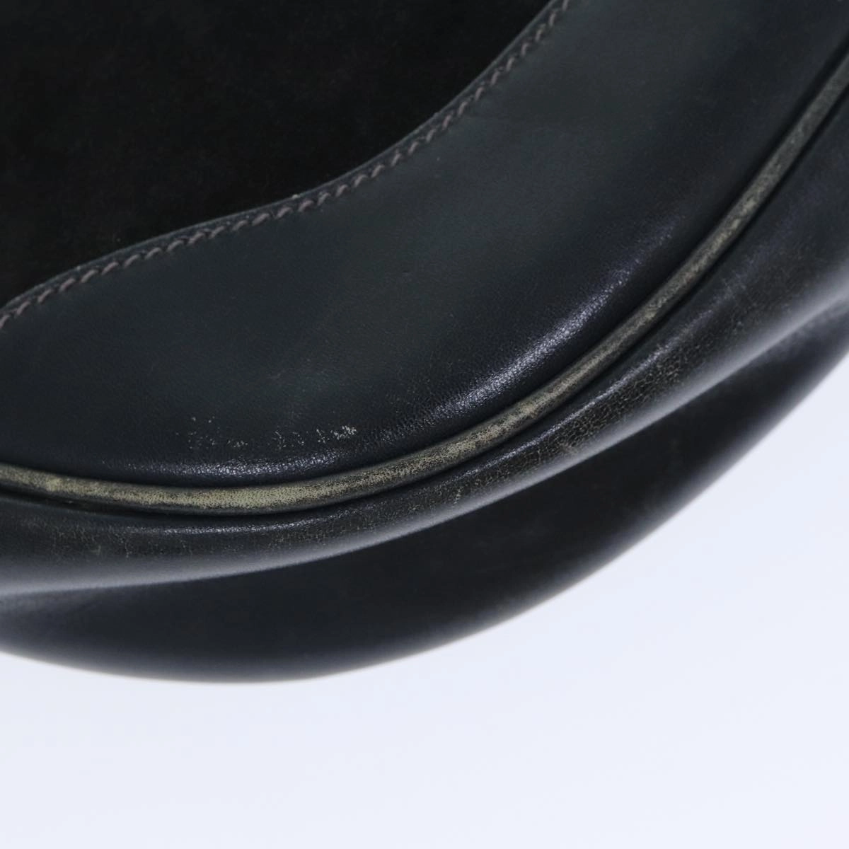 GUCCI Shoulder Bag Leather Suede Navy  fm3543