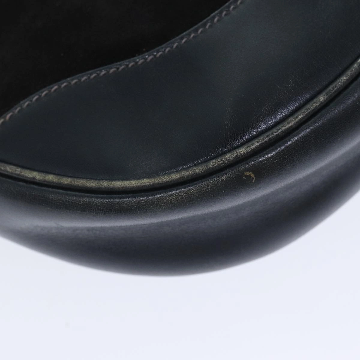 GUCCI Shoulder Bag Leather Suede Navy  fm3543