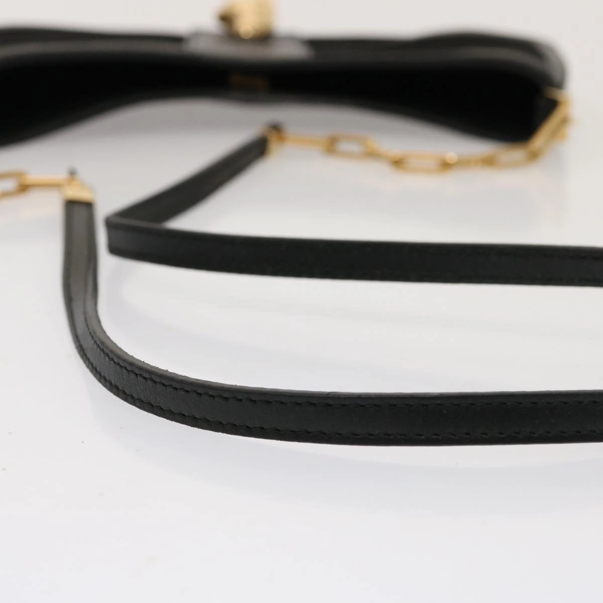 GUCCI Shoulder Bag Suede Black 001 4115  76397