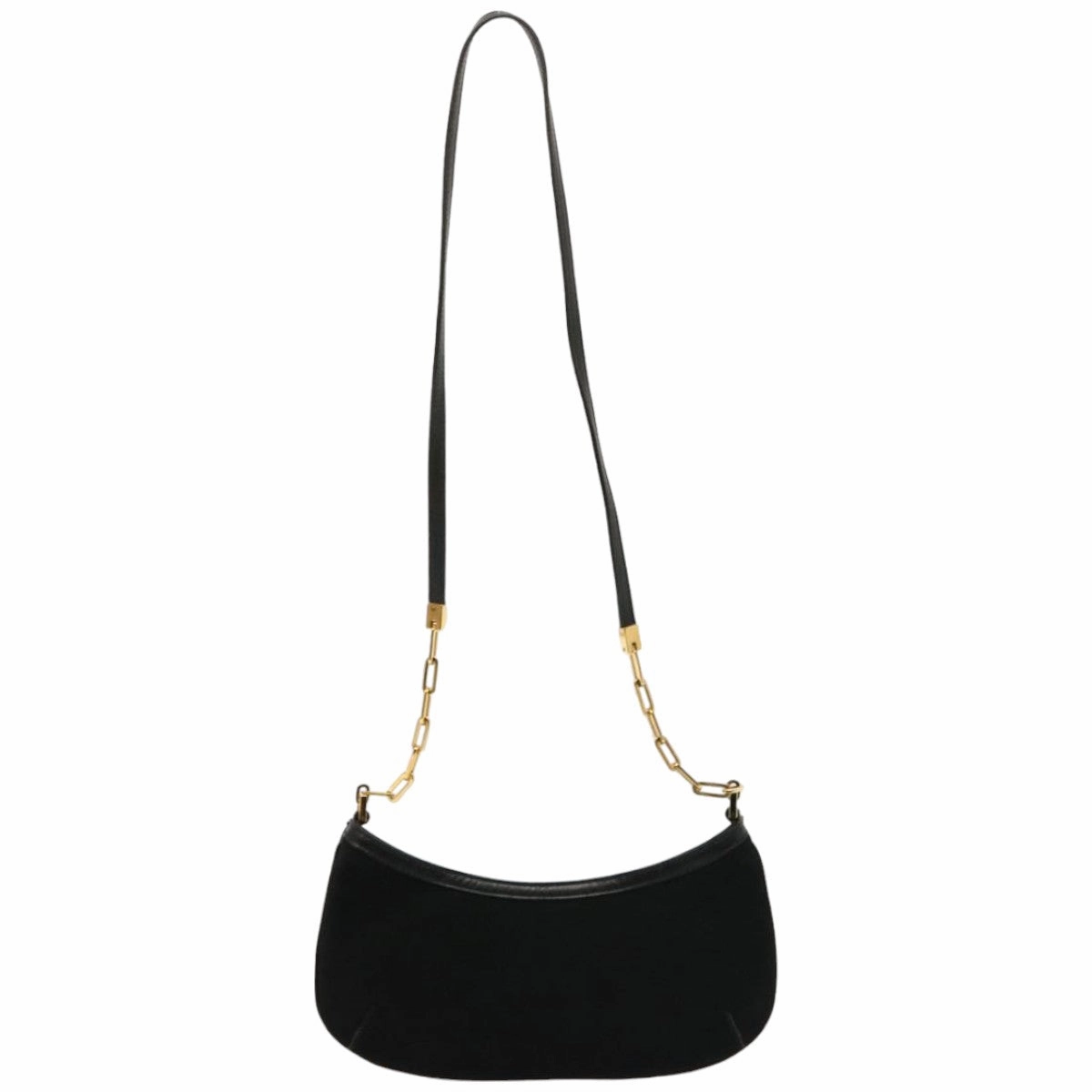 GUCCI Shoulder Bag Suede Black 001 4115  76397