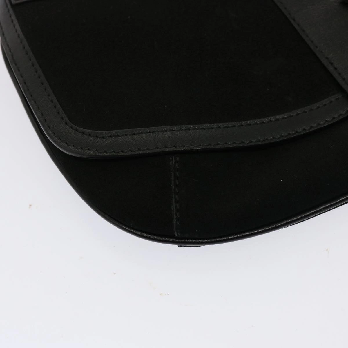 GUCCI Shoulder Bag Suede Black 001 4115  76397