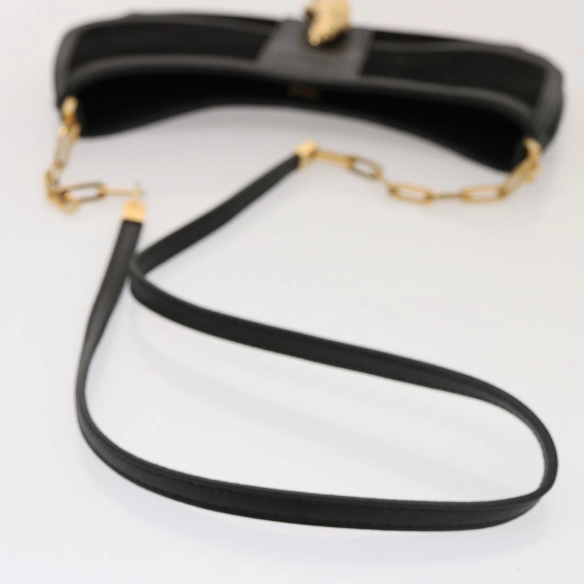 GUCCI Shoulder Bag Suede Black 001 4115  76397