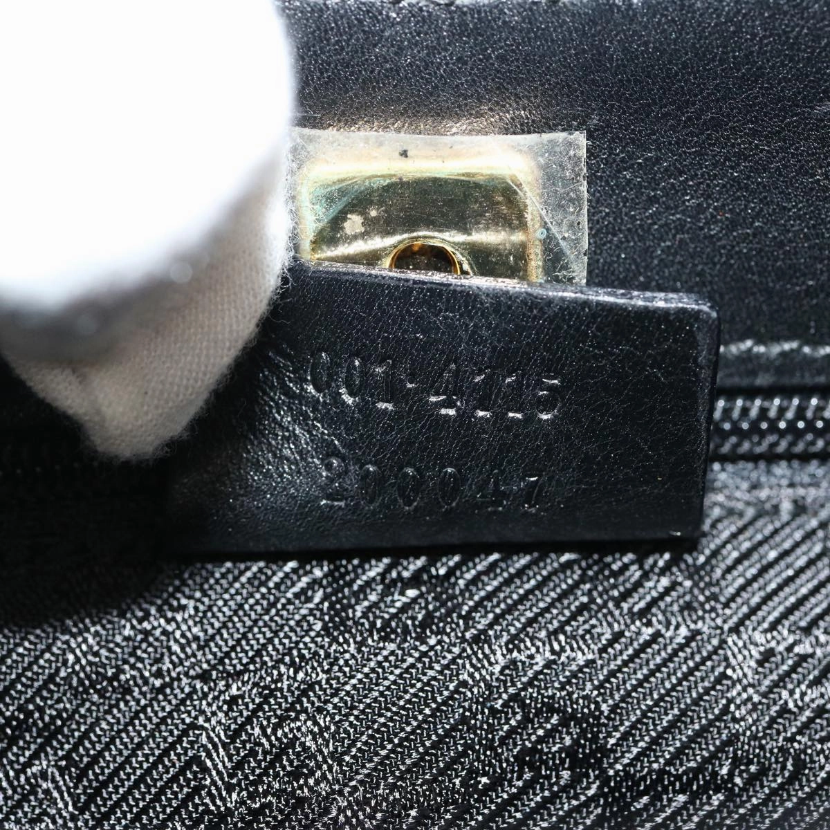 GUCCI Shoulder Bag Suede Black 001 4115  76397