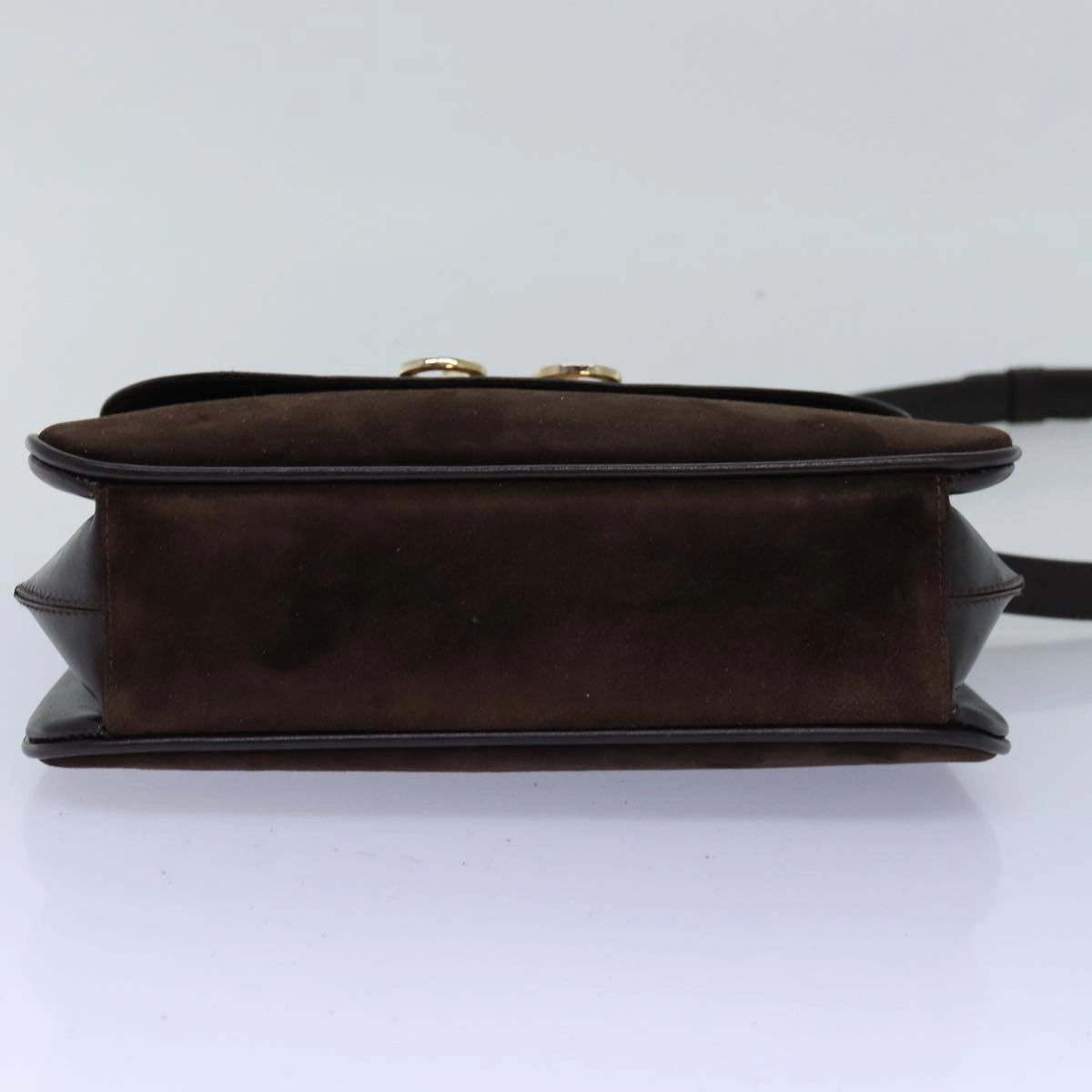 GUCCI Shoulder Bag Suede Leather Brown  ep4243
