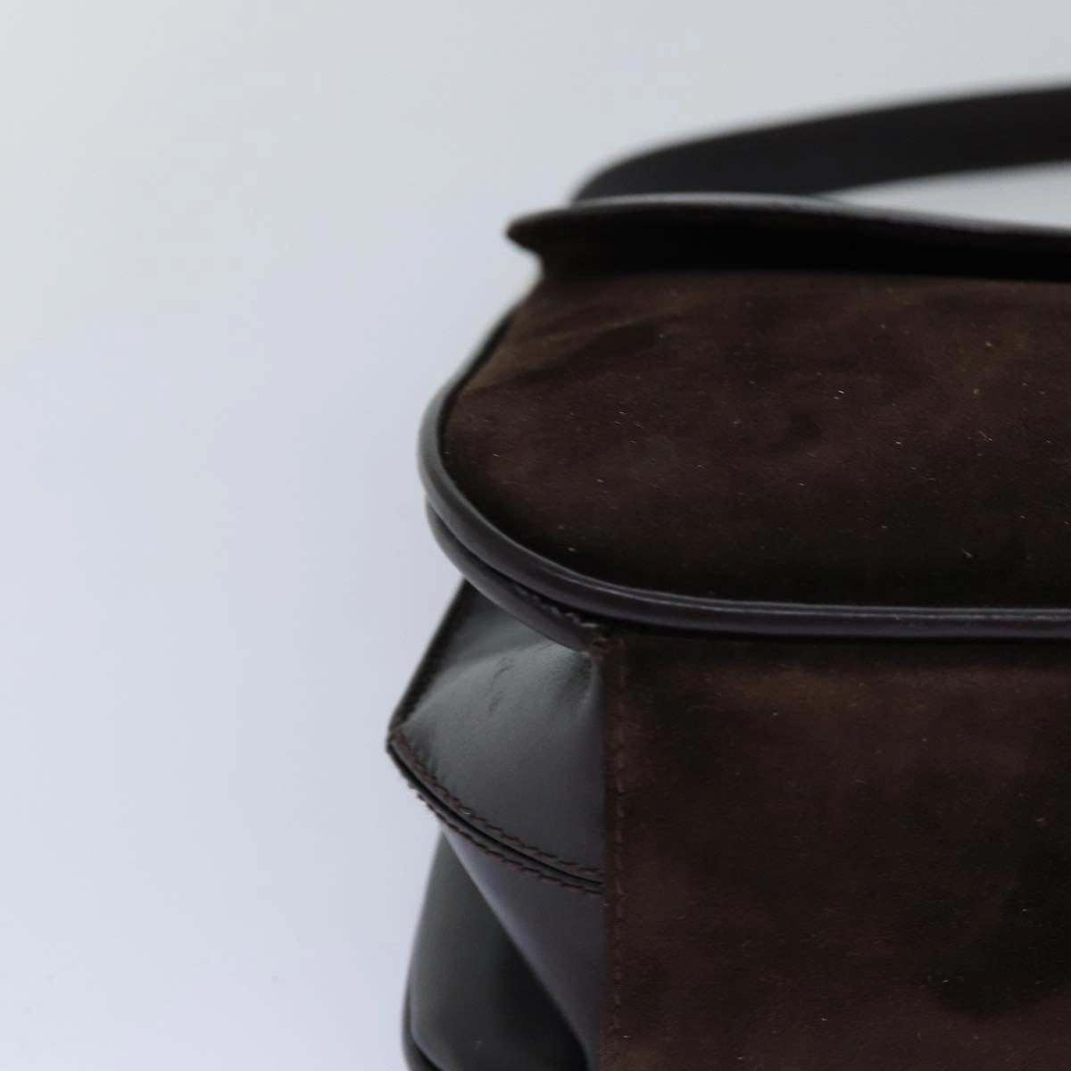 GUCCI Shoulder Bag Suede Leather Brown  ep4243