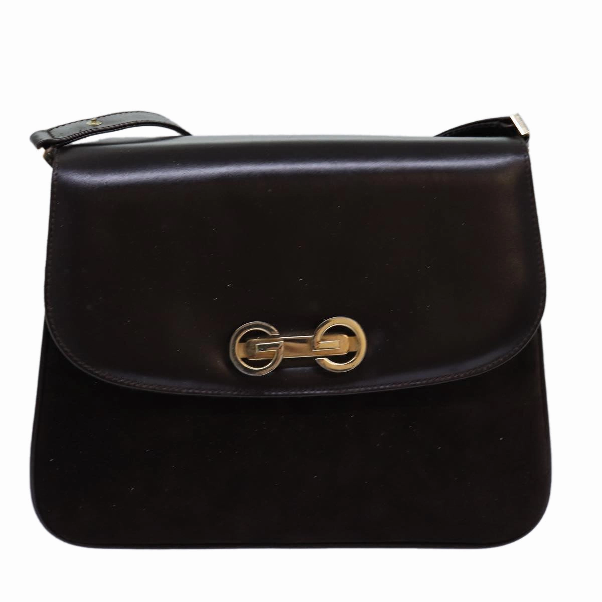 GUCCI Shoulder Bag Suede Leather Brown  ep4243