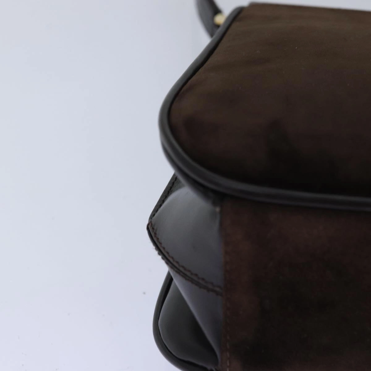 GUCCI Shoulder Bag Suede Leather Brown  ep4243
