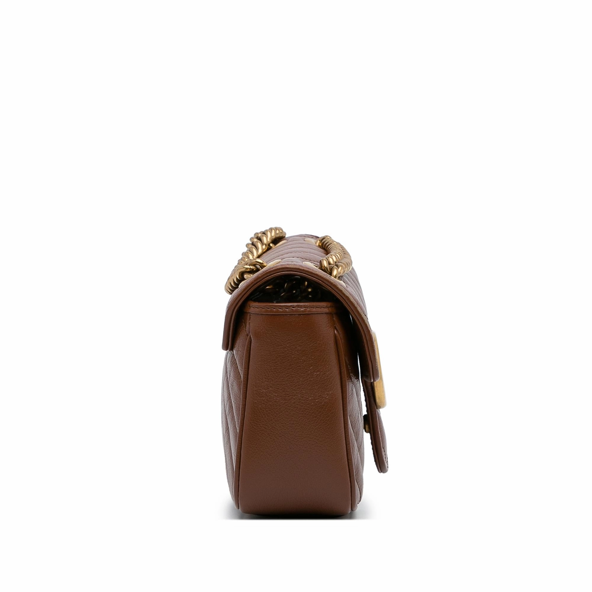 Gucci Small GG Marmont Diagonal Shoulder Bag (SHG-pZxZ1I)