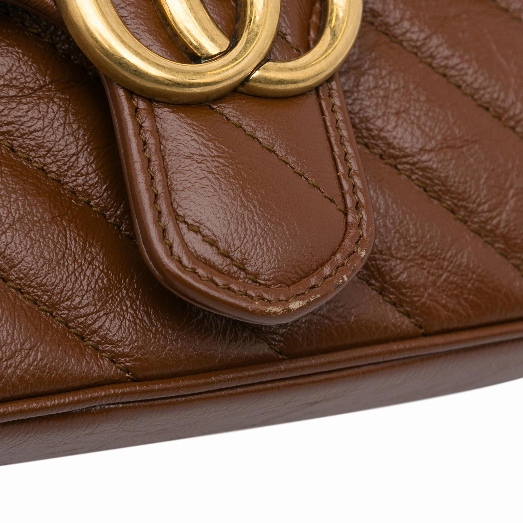 Gucci Small GG Marmont Diagonal Shoulder Bag (SHG-pZxZ1I)