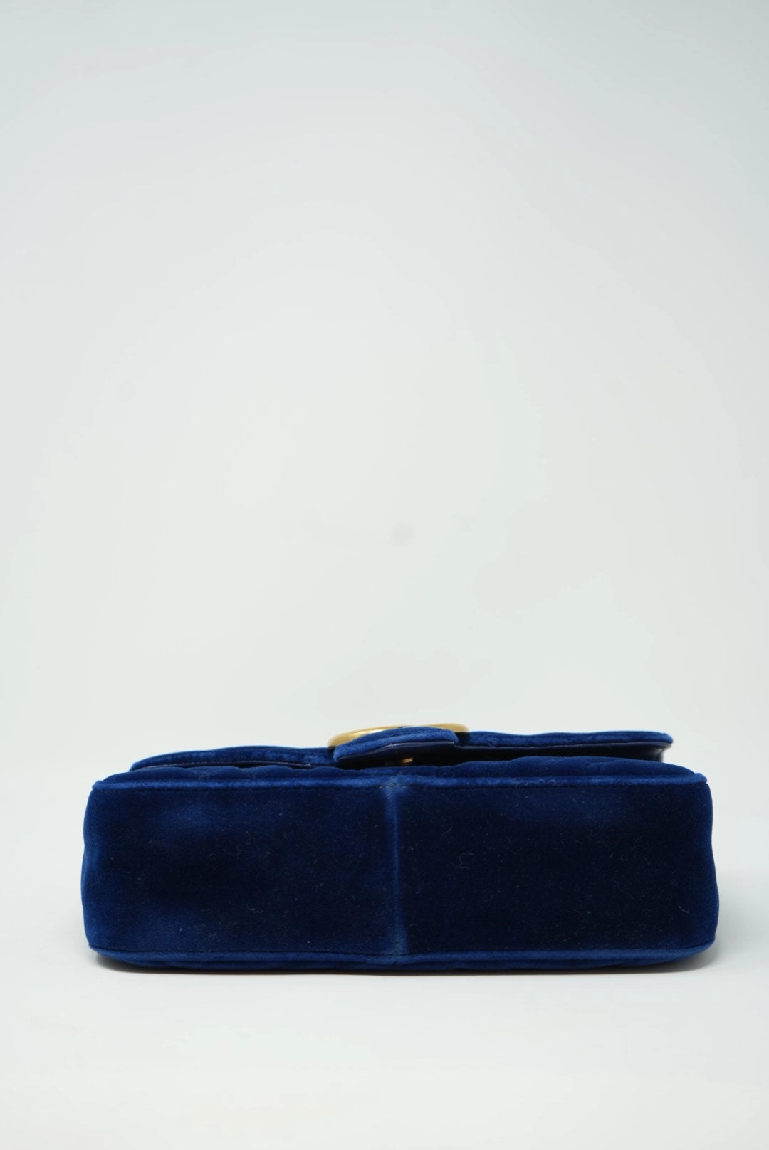 Gucci Small Velvet Marmont Shoulder Bag Blue