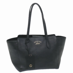 GUCCI Swing Shoulder Bag Leather Black 354408  ep2176