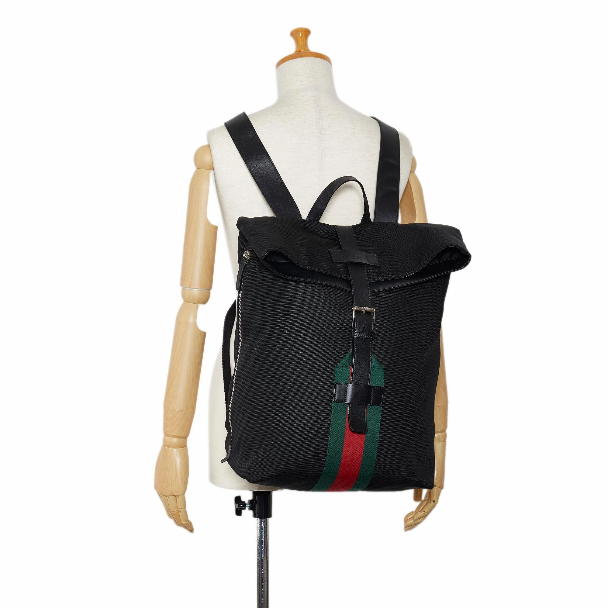 Gucci Techno Web Fold Over Backpack (SHG-MLgr7B)