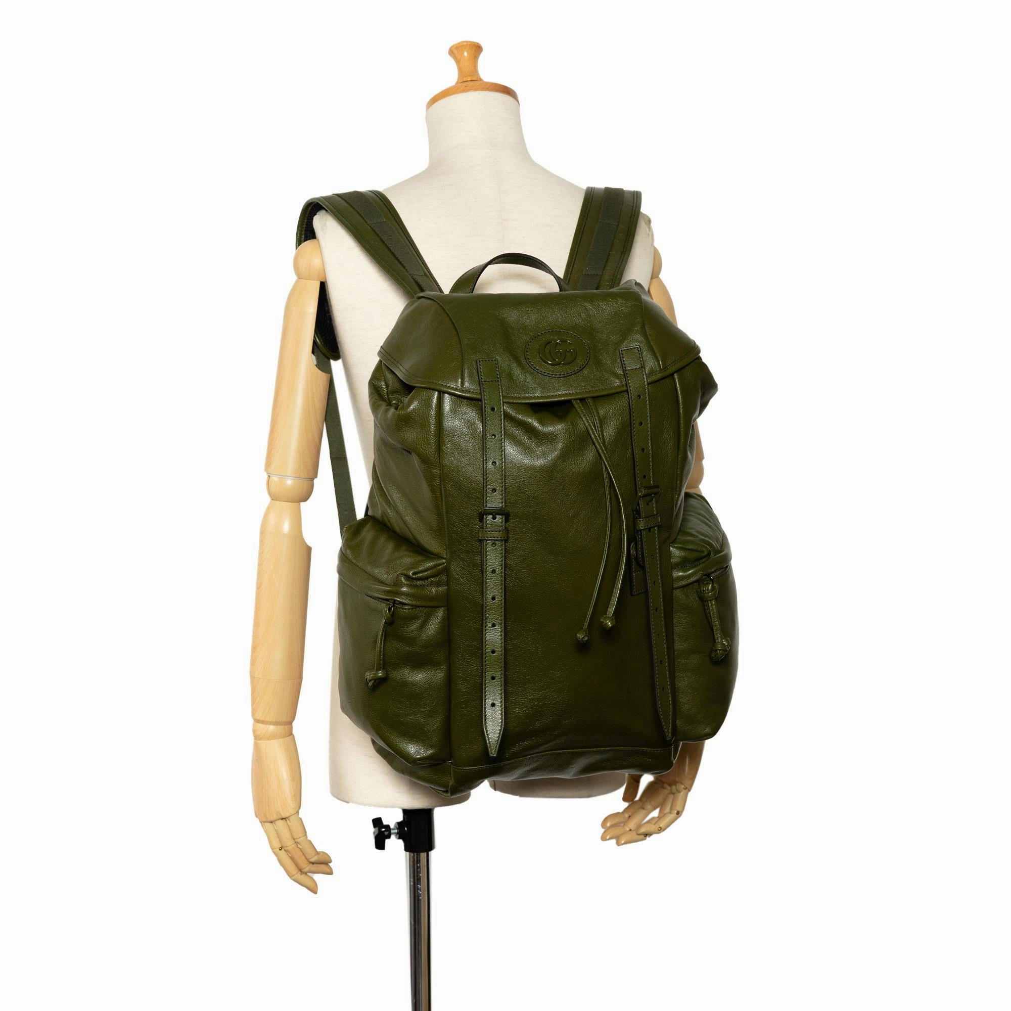 Gucci Tonal GG Double Pocket Belt Backpack (SHG-SC1jz3)