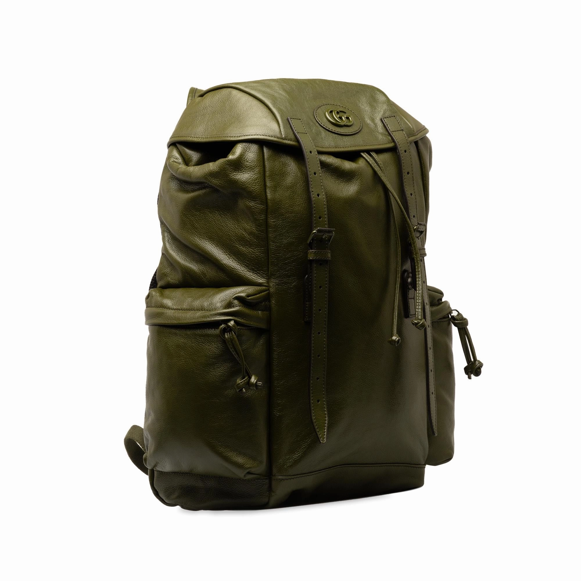 Gucci Tonal GG Double Pocket Belt Backpack (SHG-SC1jz3)