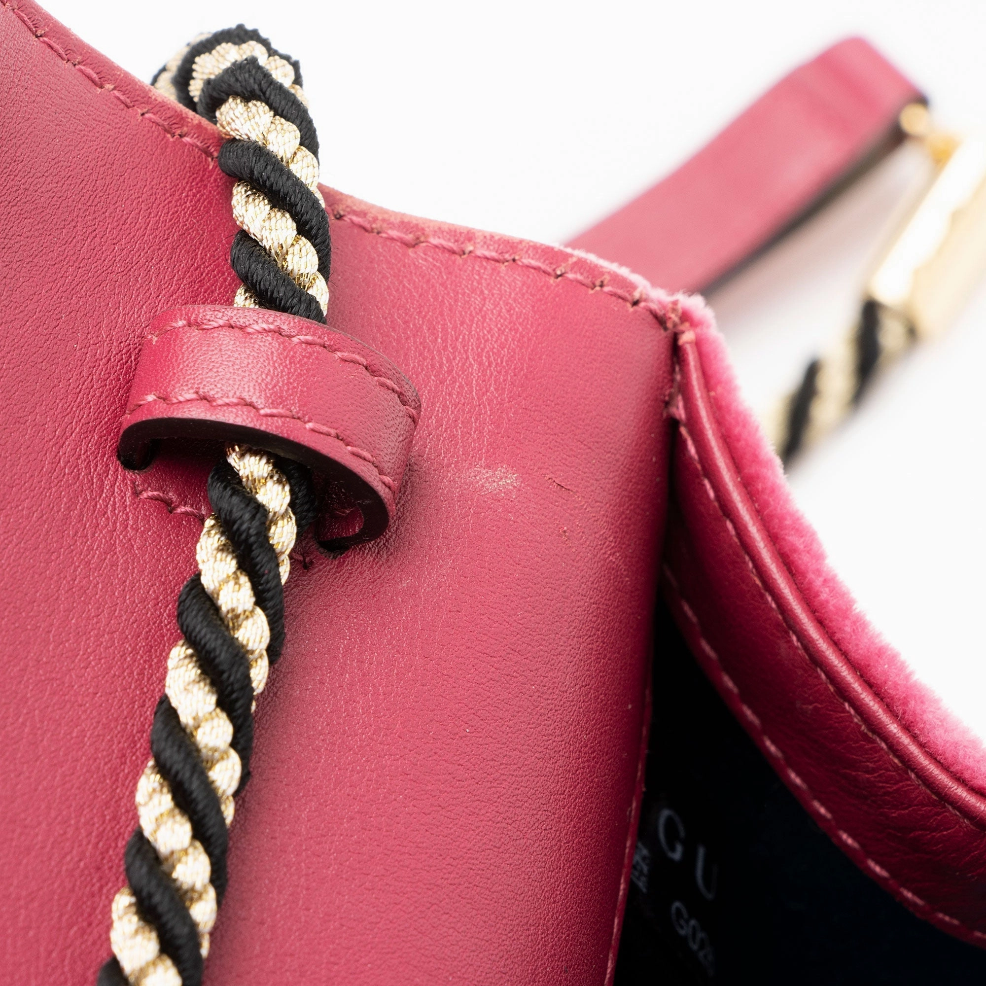 Gucci Velvet Crystal G Shoulder Bag (SHF-y04HzV)