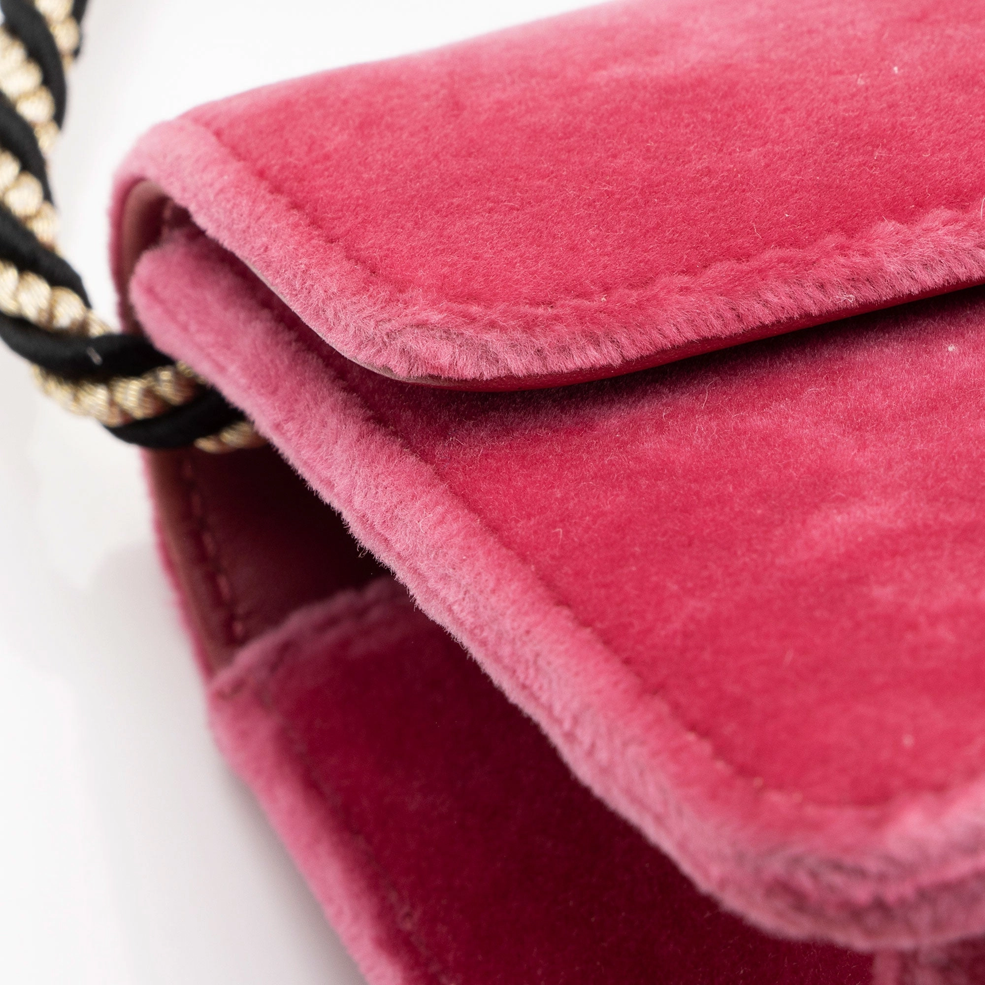Gucci Velvet Crystal G Shoulder Bag (SHF-y04HzV)