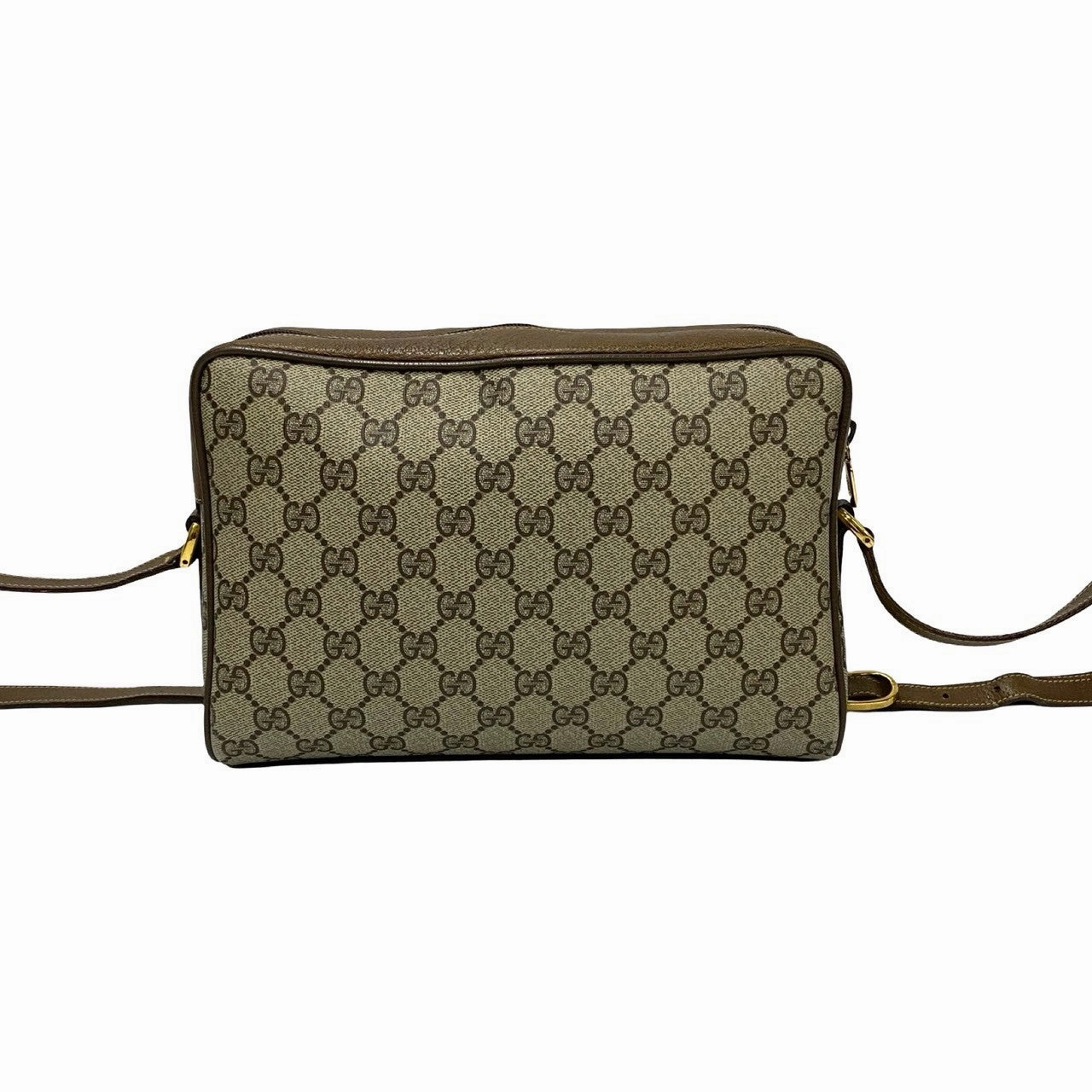 Gucci Vintage Leather Shoulder Bag Brown