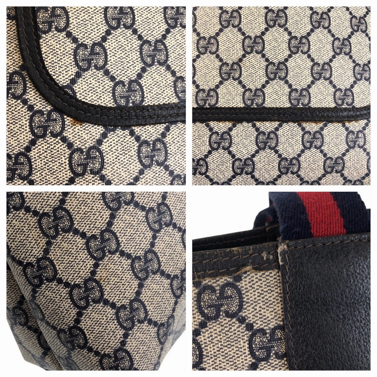 Gucci Vintage PVC Tote Shoulder Bag
