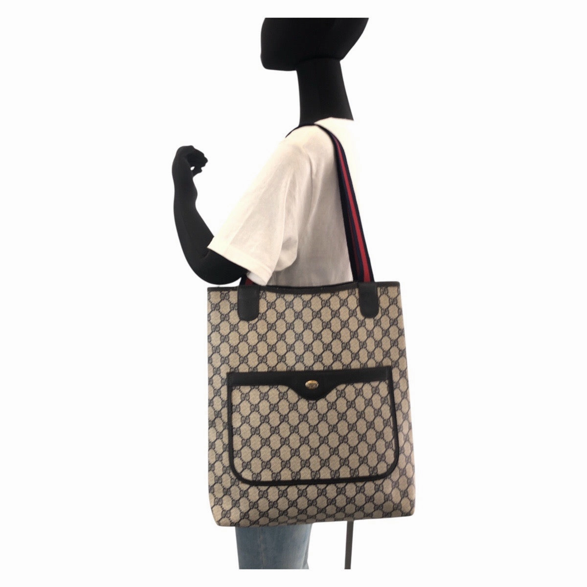 Gucci Vintage PVC Tote Shoulder Bag