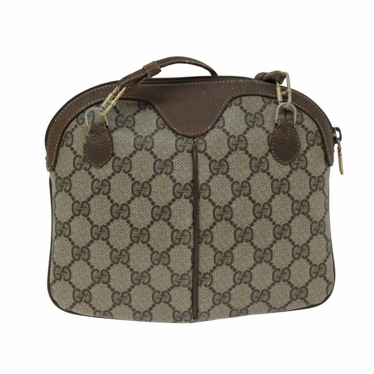 GUCCI Web Sherry Line GG Supreme Shoulder Bag PVC Beige 904 02 047  78759