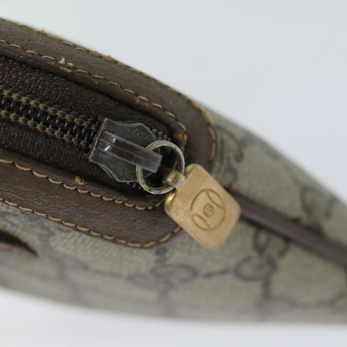 GUCCI Web Sherry Line GG Supreme Shoulder Bag PVC Beige 904 02 047  78759