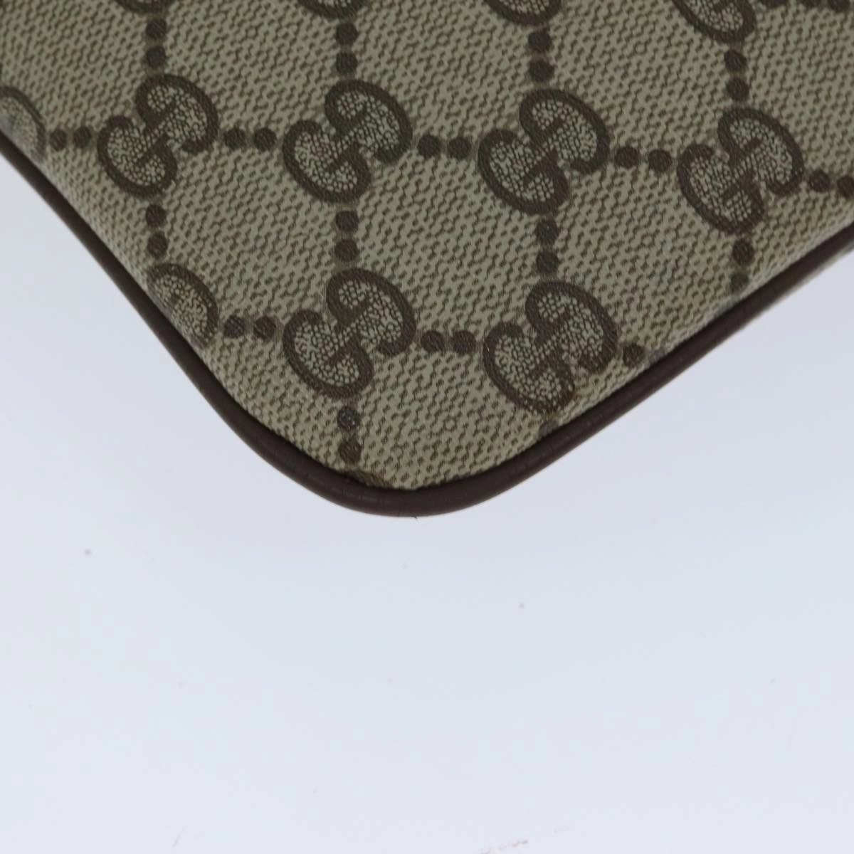 GUCCI Web Sherry Line GG Supreme Shoulder Bag PVC Beige 904 02 047  78759