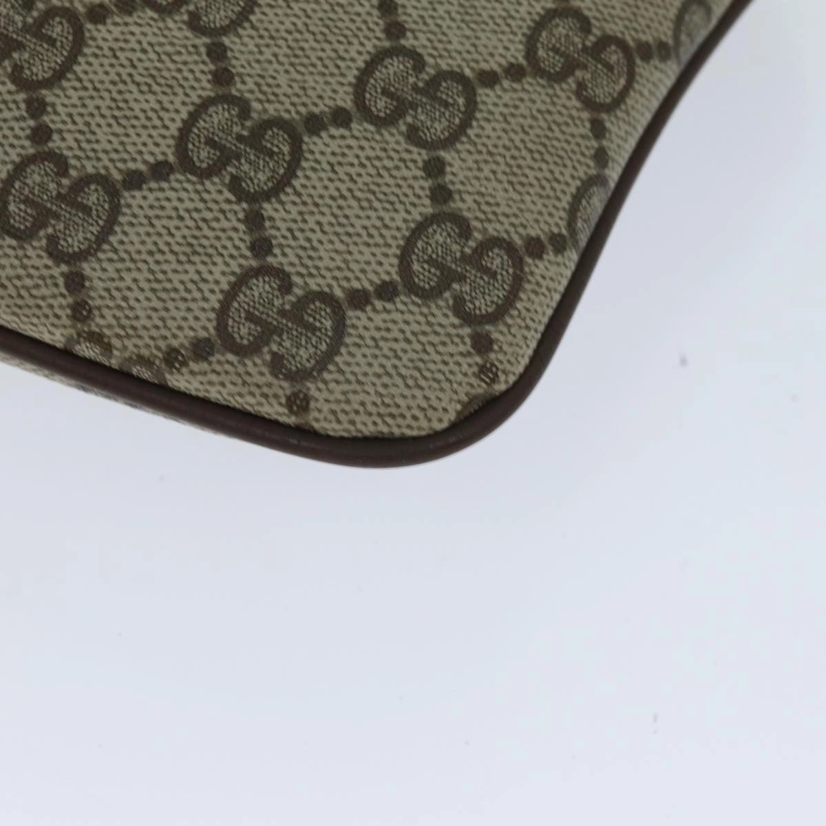 GUCCI Web Sherry Line GG Supreme Shoulder Bag PVC Beige 904 02 047  78759