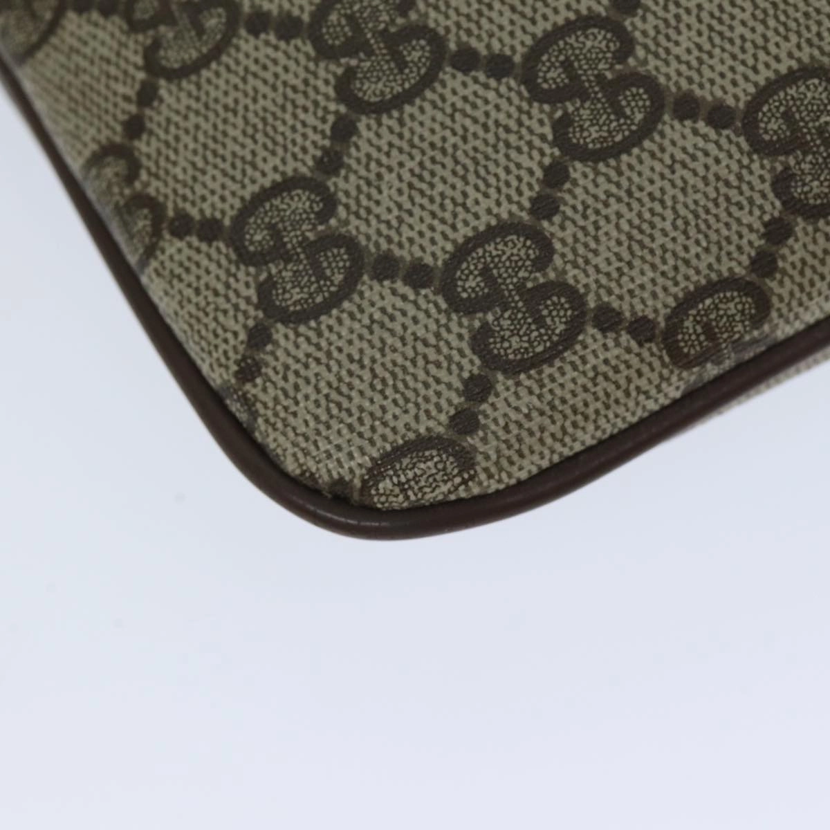 GUCCI Web Sherry Line GG Supreme Shoulder Bag PVC Beige 904 02 047  78759