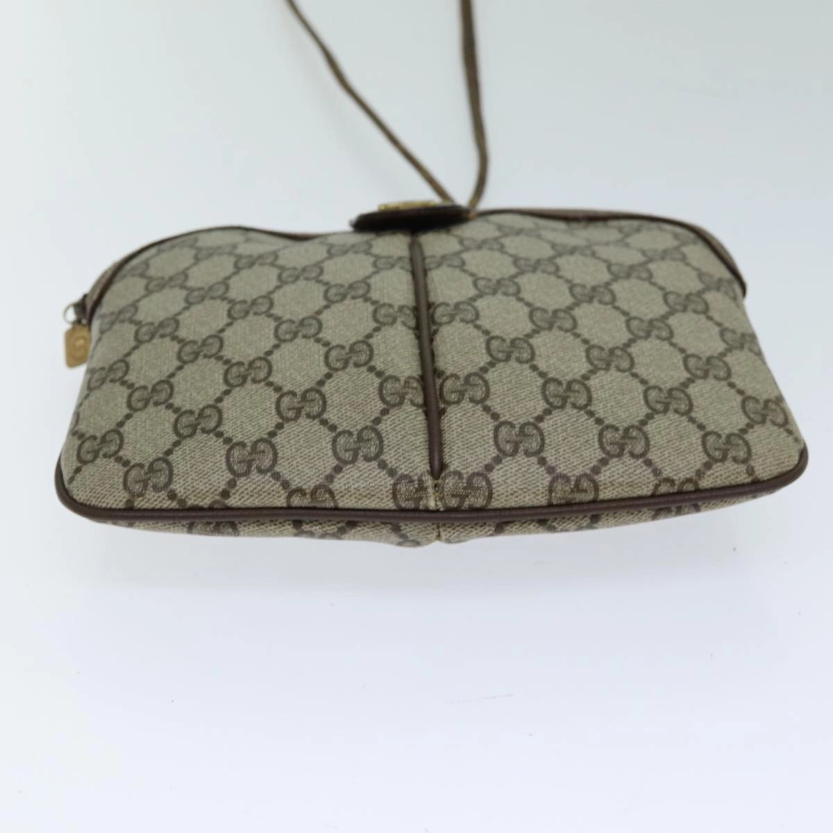 GUCCI Web Sherry Line GG Supreme Shoulder Bag PVC Beige 904 02 047  78759