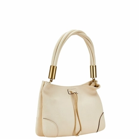 Gucci White Leather Shoulder Bag ()