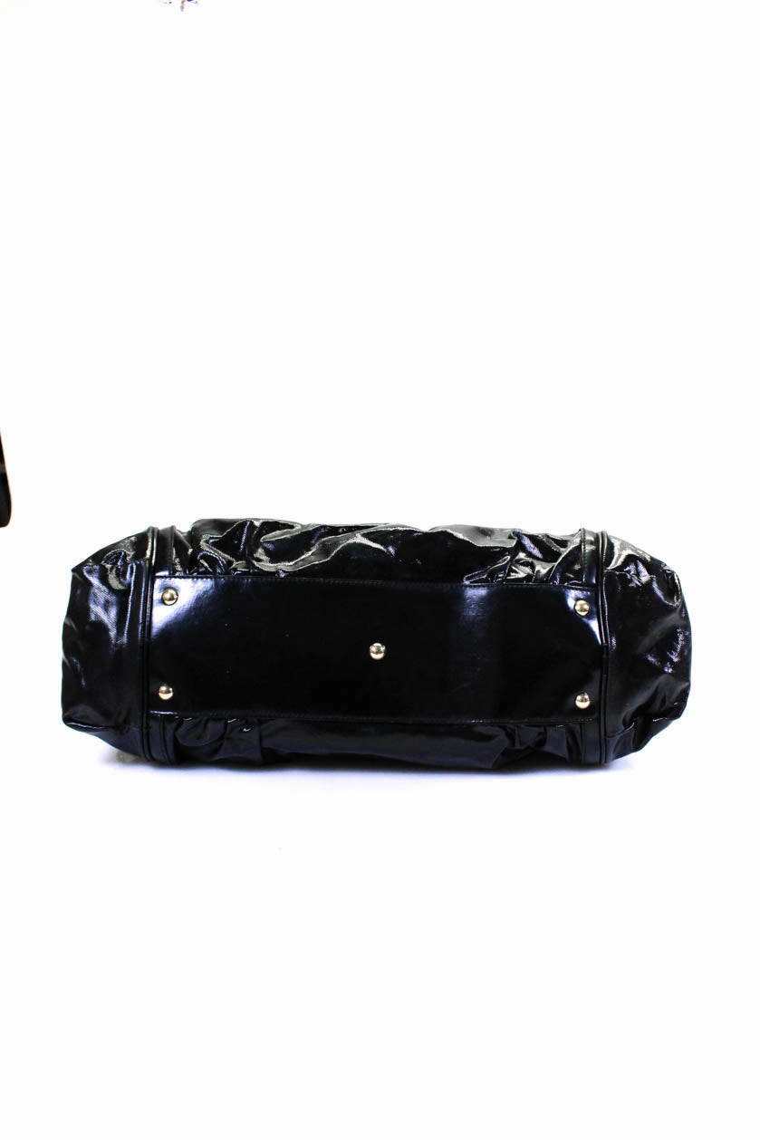 Gucci Womens Black Flap Sculpted Top Handle Strap Shoulder Bag Handbag