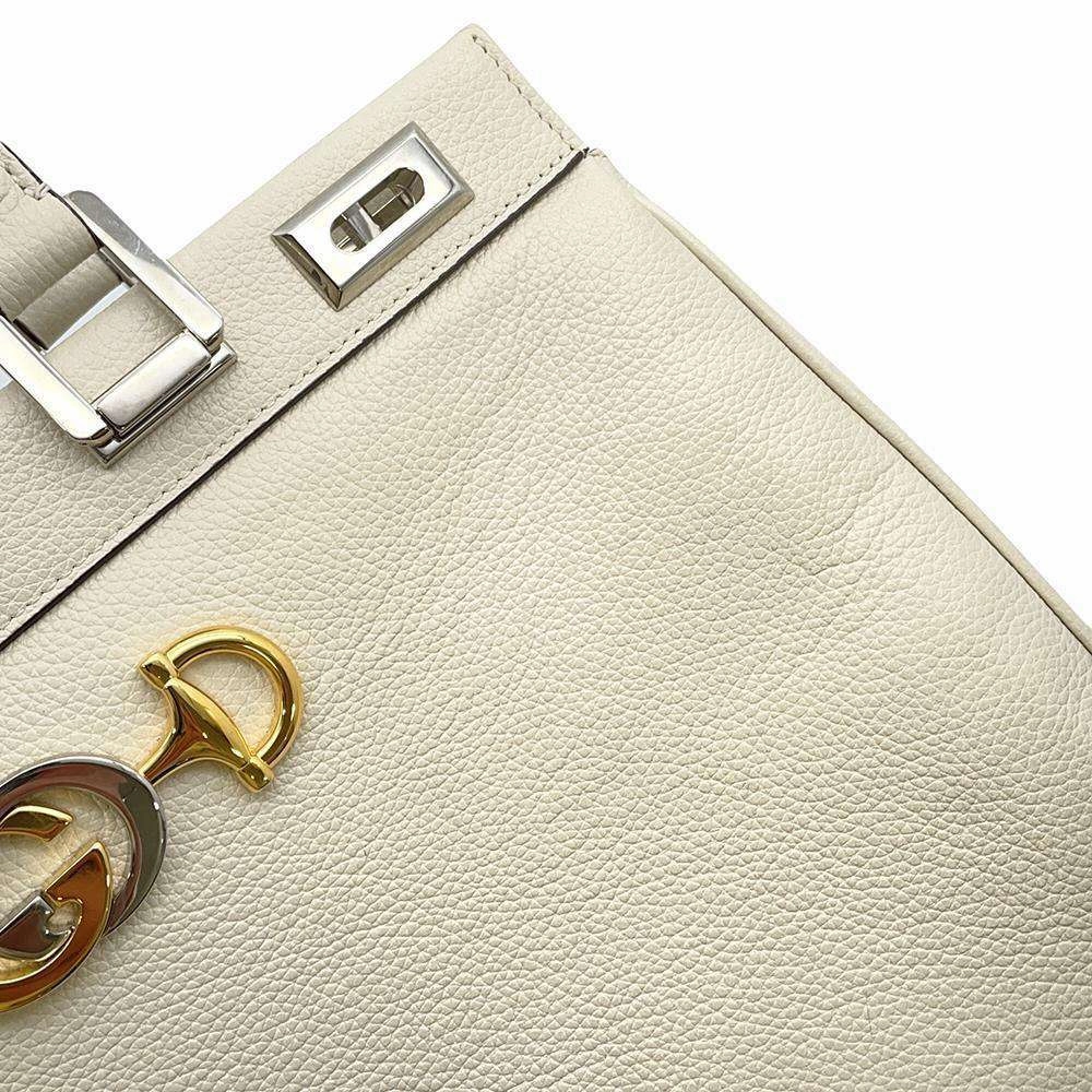 GUCCI Zumi 2WAY Shoulder Bag Ivory564714 Leather