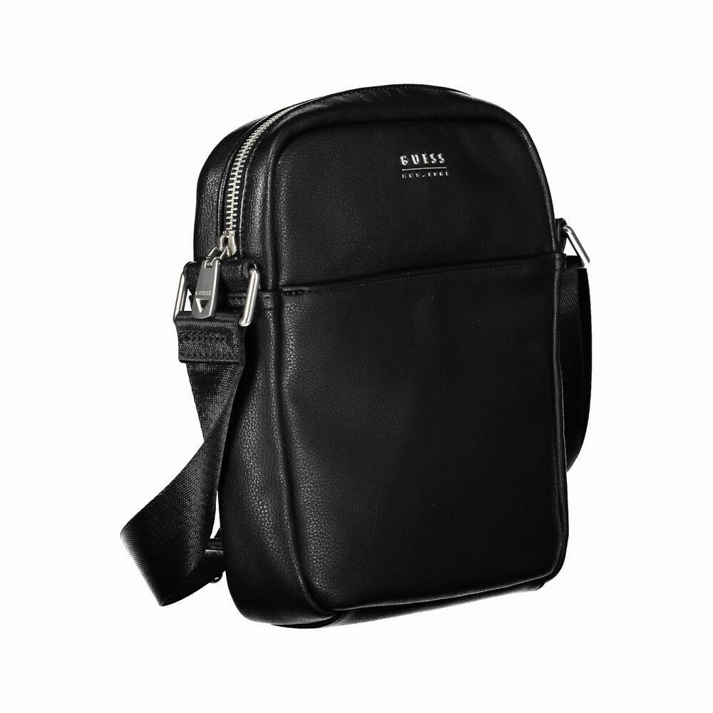 Guess Jeans Sleek Black Polyethylene Shoulder Men's Bag