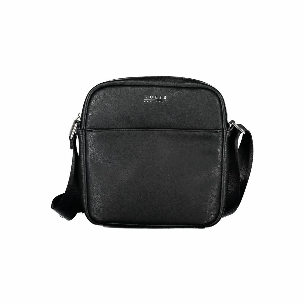 Guess Jeans Sleek Black Polyethylene Shoulder Men's Bag