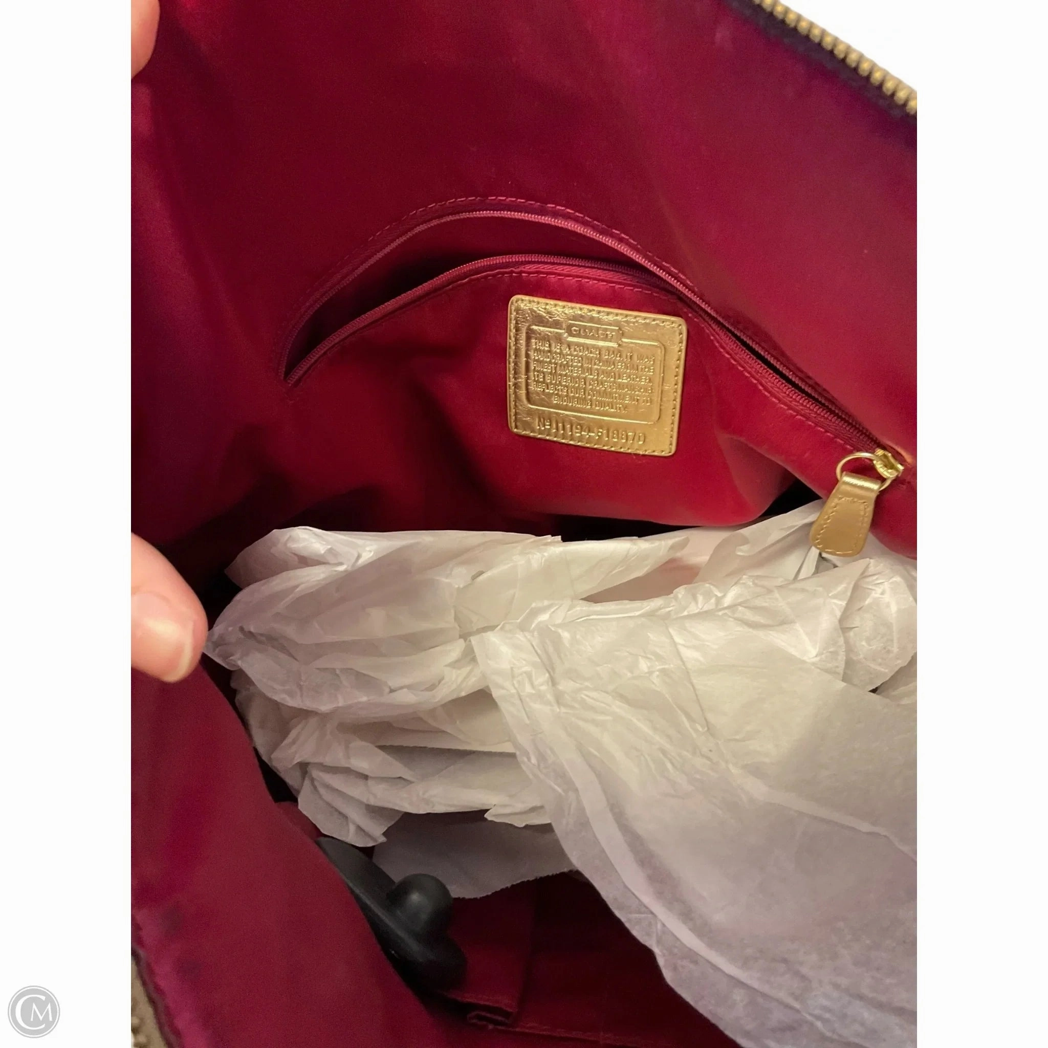 Handbag Designer By Coach, Size: Large