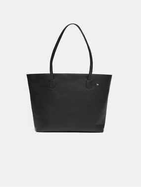 Hazel Vegan Leather Tote Bag Shoulder Bag | Black