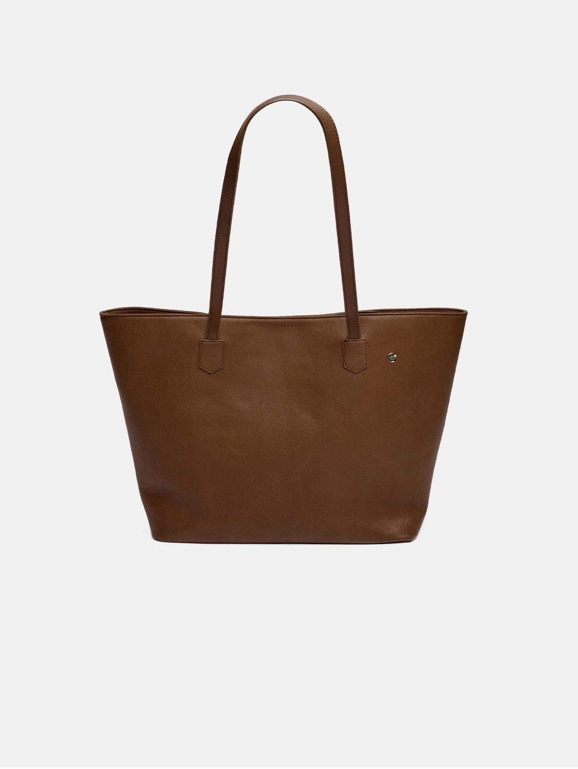 Hazel Vegan Leather Tote Bag Shoulder Bag | Brown